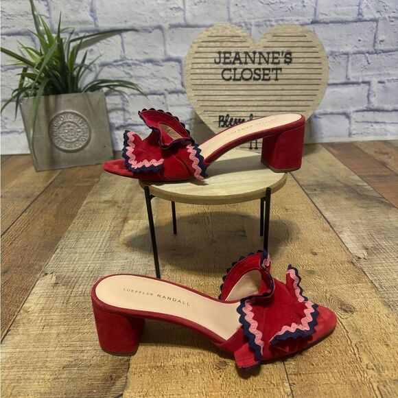 Loeffler Randal Vera Ruffle Slide Sandal - Picture 2 of 10